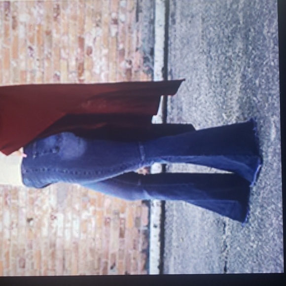 LUCKY AND BLESSED EXTREME FLARE HIGH RISE DARK WASH JEANS SZ 16 - Picture 2 of 13